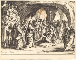 La resurrección de Lázaro de Jacques Callot