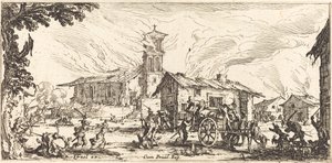 Devastación y quema de un pueblo de Jacques Callot