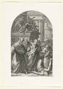 Zafira castigada con la muerte Pinturas y esculturas en Roma (título de la serie) de Jacques Callot