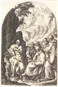 San Jerónimo instruyendo a sus discípulos en el desierto de Jacques Callot
