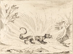 Salamandra rodeada de llamas de Jacques Callot