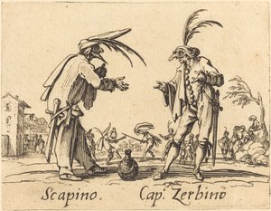 Scapino y Cap. Zerbino de Jacques Callot