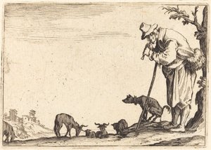 Pastor Tocando la Flauta de Jacques Callot