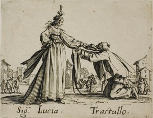 Signora Lucia - Trastullo, placa 21 de Balli di Sfessania de Jacques Callot