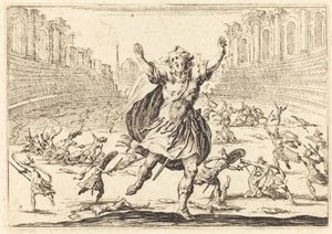 Escaramuza en un circo romano de Jacques Callot