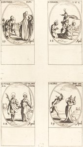 San Anastasio, Santa Teodora, Santos Vitalis y Valeria, San Pedro Mártir de Jacques Callot