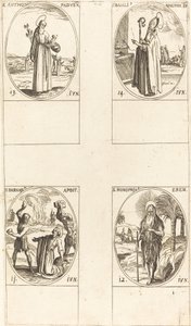 San Bernabé, Apóstol, San Honofrio, San Antonio de Padua, San Basilio el Grande de Jacques Callot
