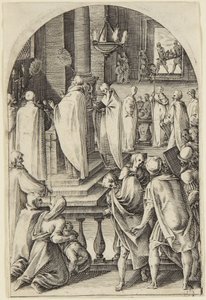 San Basilio celebrando el sacrificio de la misa de Jacques Callot