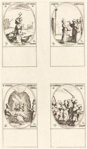 Santa Bibiana; San Birino; Santa Bárbara; San Sabas de Jacques Callot