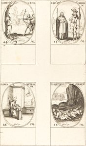 Santa Cristina; San Jaime, Apóstol, y San Cristóbal; Santa Ana; Siete Durmientes de Éfeso de Jacques Callot