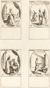 San David, rey y profeta; Santos Sabino y Venustiano; San Silvestre; Santa Colomba de Jacques Callot