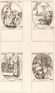 San Eleuterio, Abad; Santa Regina; San Juan; La Natividad de la Virgen de Jacques Callot