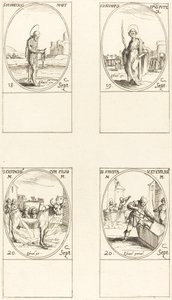 San Ferreolus, San Januarius, San Eustachius y sus Hijos, Santos Fausta y Evelasius de Jacques Callot
