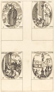 Santa Genoveva; San Tito; San Simeón Estilita; Epifanía de Jacques Callot