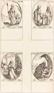 San José; San Joaquín; San Benito, Abad; Santa Catalina de Suecia de Jacques Callot