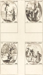 Santa María Dolorosa; San Esteban, Abad; Santa Apolonia; San Timón de Jacques Callot