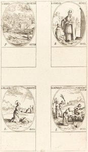 Santa María de la Victoria, San Simeón, Profeta, Santa Pelagia, Santas Reparata y Benedicta. de Jacques Callot