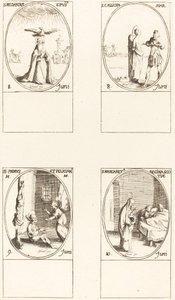 San Medardo; Santa Calliopa; Santos Primo y Feliciano; Santa Margarita de Escocia de Jacques Callot
