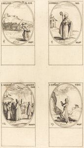 San Melitón; San Firmino; San Gregorio Magno; Santa Eufrasia de Jacques Callot