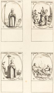 Santa Otilia; Santos Nicasius y Eutropia; San Agnelus; Santos Thyrs y Callinicus de Jacques Callot