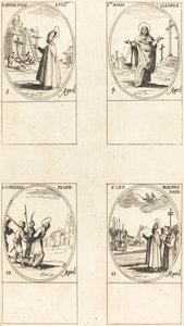 San Perpetuo; Santa María de Cleofás; San Ezequiel; San León el Grande de Jacques Callot