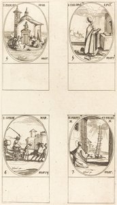San Focas, San Teófilo, San Conón, Santas Perpetua y Felicitas de Jacques Callot