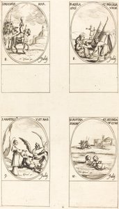 San Procopio; Santos Áquila y Priscila; Santa Anatolia; Santas Rufina y Segunda de Jacques Callot