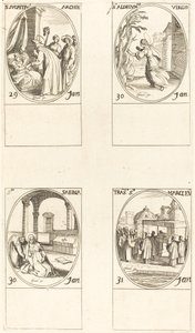 San Sulpicio; Santa Aldegondes; Santa Sabina; La llamada de San Marcos de Jacques Callot