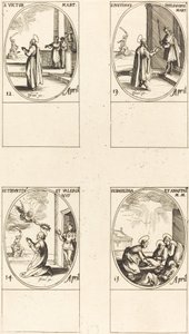 San Víctor; San Justino; Santos Tiburcio y Valeriano; Santas Basilisa y Anastasia