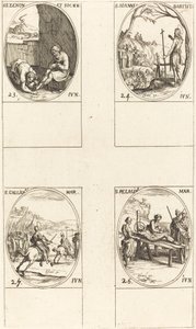 San Zenón y compañeros; San Juan Bautista; San Gallicano; San Pelagio de Jacques Callot