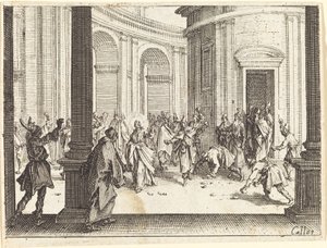 Apedreamiento de Jesús de Jacques Callot