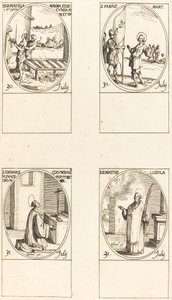 Santos Donatilla, Máxima y Secunda; San Fabio; San Juan Colombini; San Ignacio de Loyola de Jacques Callot