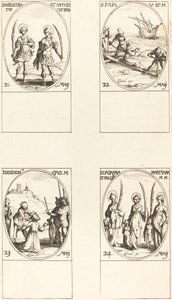 Santos Nicostrato y Antíoco; Santa Julia; San Desiderio; Santos Susana, Palladia, y otros de Jacques Callot