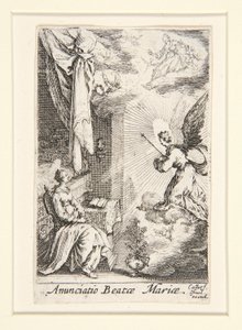 La Anunciación, n. 5 de La vida de la Virgen de Jacques Callot