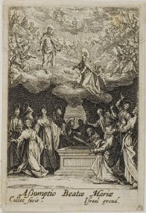 La Asunción de la Virgen, de la Vida de la Virgen de Jacques Callot