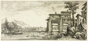 Los bañistas, de varias escenas diseñadas en Florencia