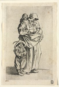 Los Mendigos: Una Madre y Sus Tres Hijos, c. 1623