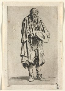 Los mendigos: Mendigo con rosario, c. 1623 de Jacques Callot