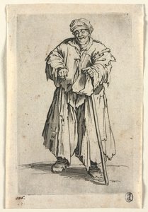 Los Mendigos: Mendigo Obeso con Ojos Bajos, c. 1623 de Jacques Callot