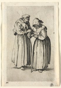 Los mendigos: dos mendigas de Jacques Callot