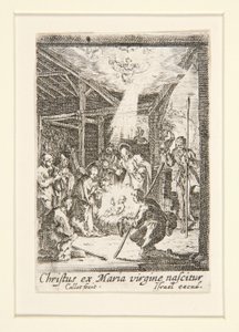 El nacimiento de Cristo, n. 7 de La vida de la Virgen de Jacques Callot