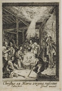 El nacimiento de Jesús, de La vida de la Virgen de Jacques Callot