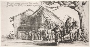 Los bohemios: El lugar de parada: La adivina, c. 1621-1625 de Jacques Callot