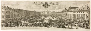 La Carrière, o Rue Neuve, en Nancy (La calle nueva) de Jacques Callot