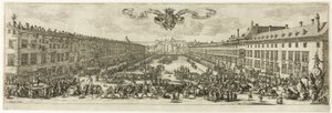 La Carrière, o Rue Neuve, en Nancy (La calle nueva) de Jacques Callot