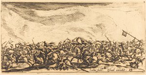 El combate de caballería con espadas, c. 1632-1634 de Jacques Callot