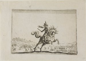 El comandante a caballo, de Los caprichos de Jacques Callot