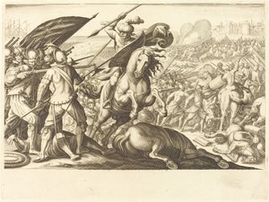 La derrota de la caballería turca, c. 1614 de Jacques Callot