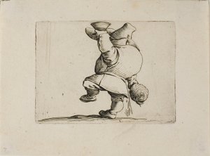 El bebedor visto desde atrás, de Varie Figure Gobbi de Jacques Callot