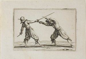 El duelo con espadas y dagas, de Los Caprichos de Jacques Callot